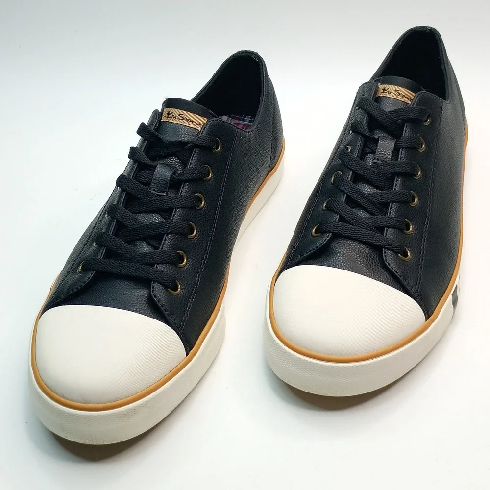 Ben Sherman Dorset Lo LX Men Size 10.5 Black Memory Foam Sneakers